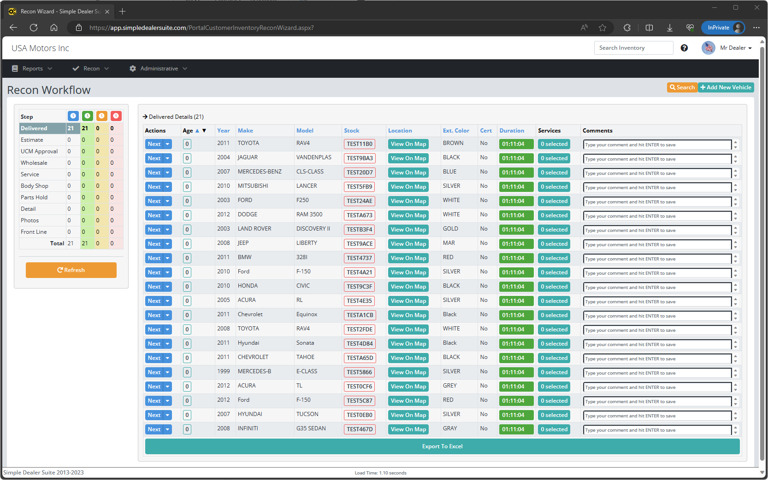 screenshot of Simple Recon